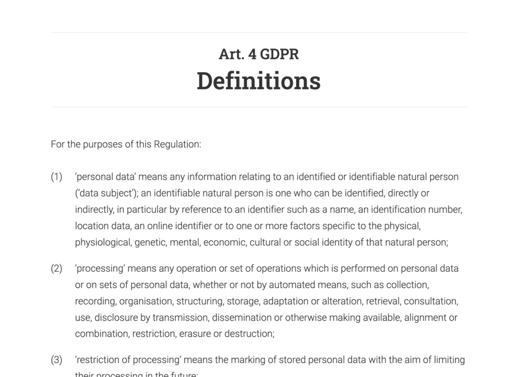 Article 4 GDPR Pay or Go options